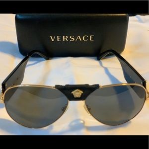 🔥 VERSACE unisex Medusa Aviator Sunglasses